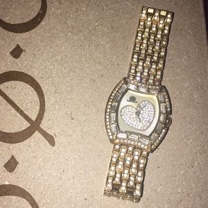 J Lo gold and diamond studded watch